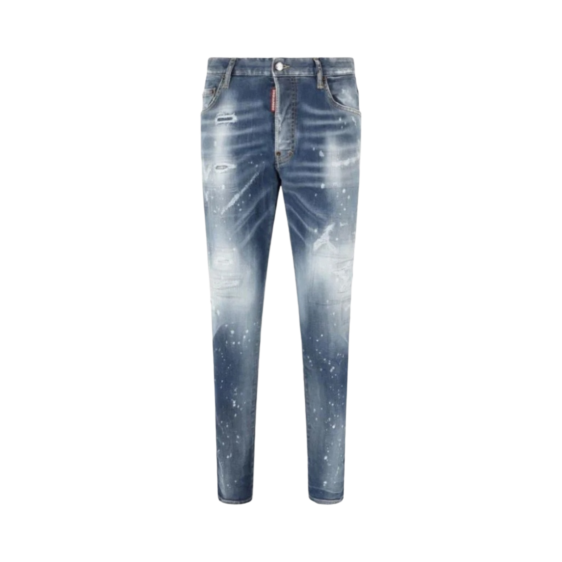 S74LB1060S30789470 Dsquared2 Medium Spotty Wash Skater Jeans Blue