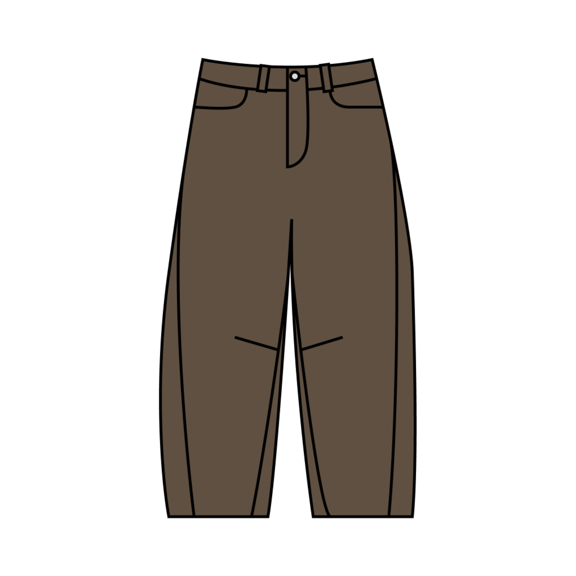 475311-37 (W) GU Barrel Leg Jean Brown - KR