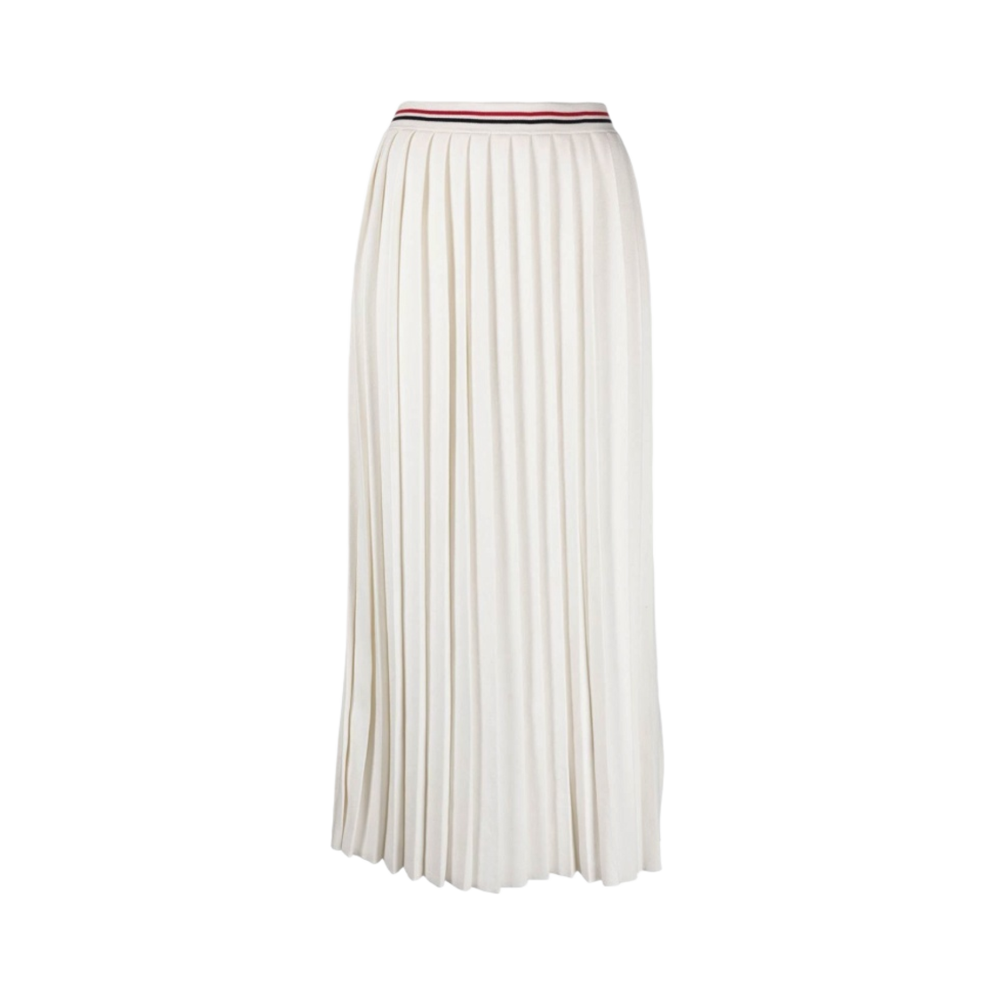 (W) 톰브라운 코튼 스트라이프 플리츠 스커트 화이트