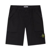 Stone Island L100009 Stretch Cotton Tela Paracadute Comfort Fit Bermuda Shorts Black - 25SS