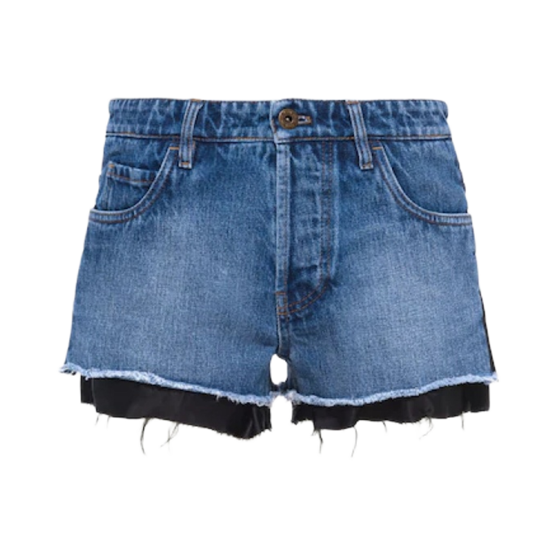 (W) 미우 미우 데님 쇼츠 블루((W) Miu Miu Denim Shorts Blue) - 1