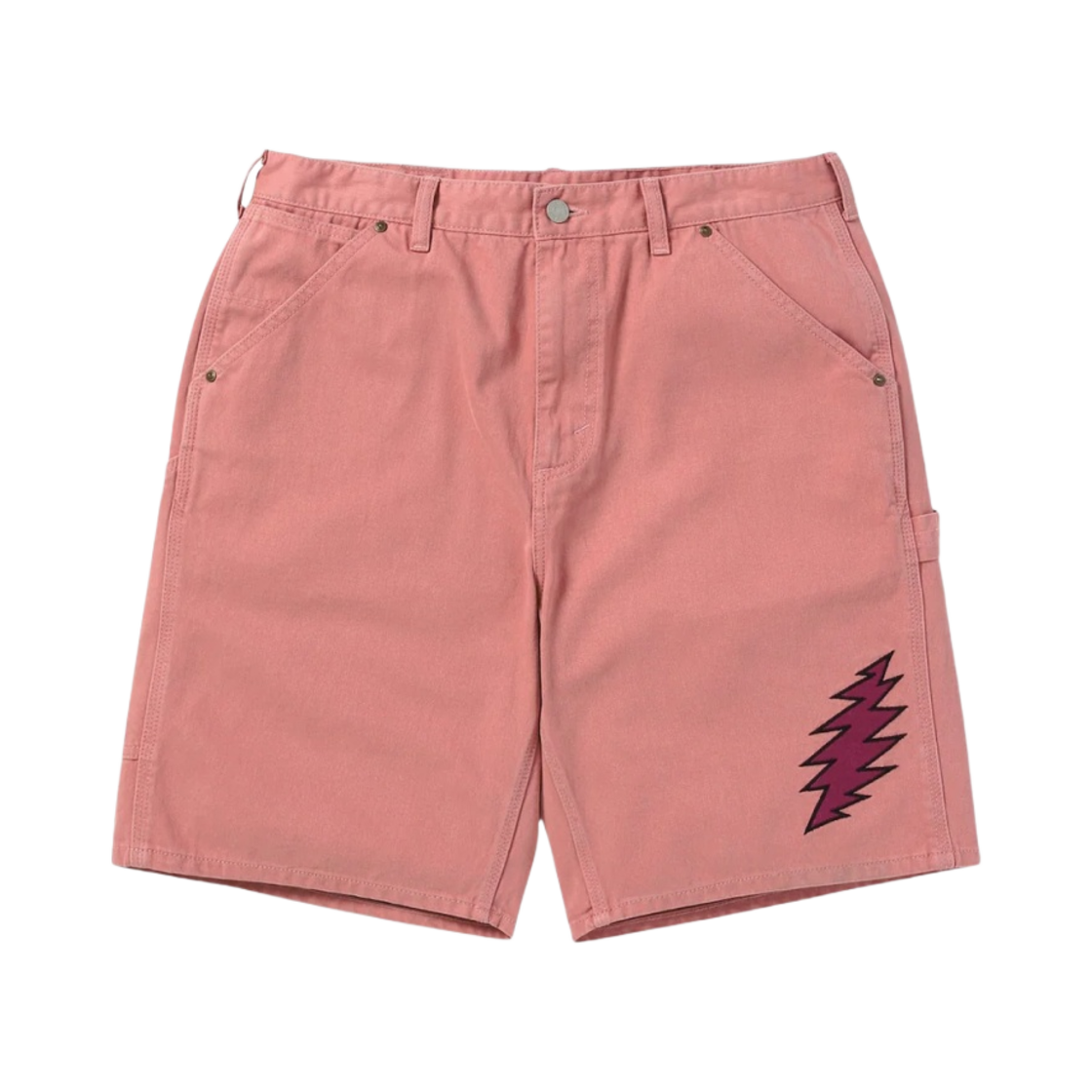 디스이즈네버댓 x 그레이트풀 데드 라이트닝 카펜터 쇼츠 더스티 핑크