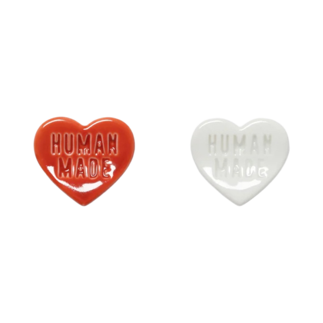 휴먼 메이드 하트 찹스틱 레스트 레드 화이트(2개 세트)(Human Made Heart Chopstick Rest Red White (Set of 2))