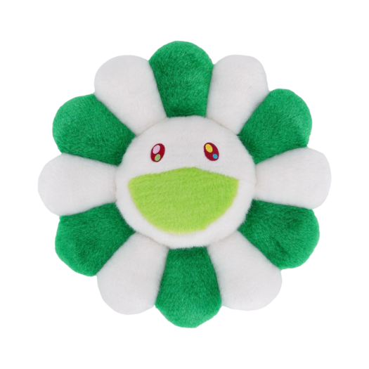 Kaikai Kiki Flower Cushion 30cm Green White
