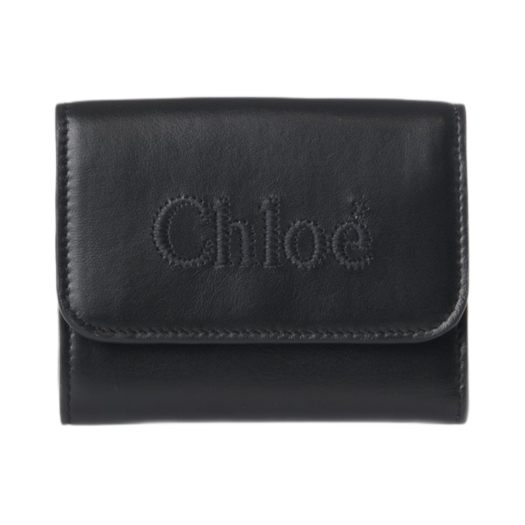 CHC23AP874I10001 Chloe Chloe Sense Small Tri-Fold Wallet Black