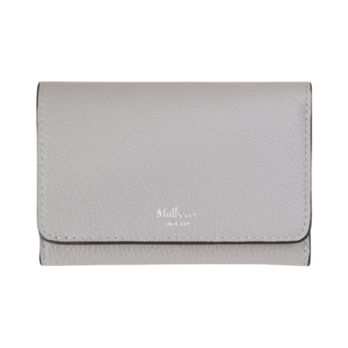 RL6824-205C919 Mulberry Small Classic Grain Continental Tri-fold Pale Grey