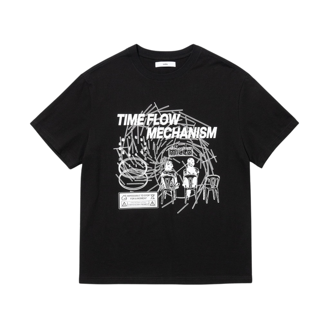 밀로 아카이브 타임 플로우 메카니즘 티셔츠 블랙