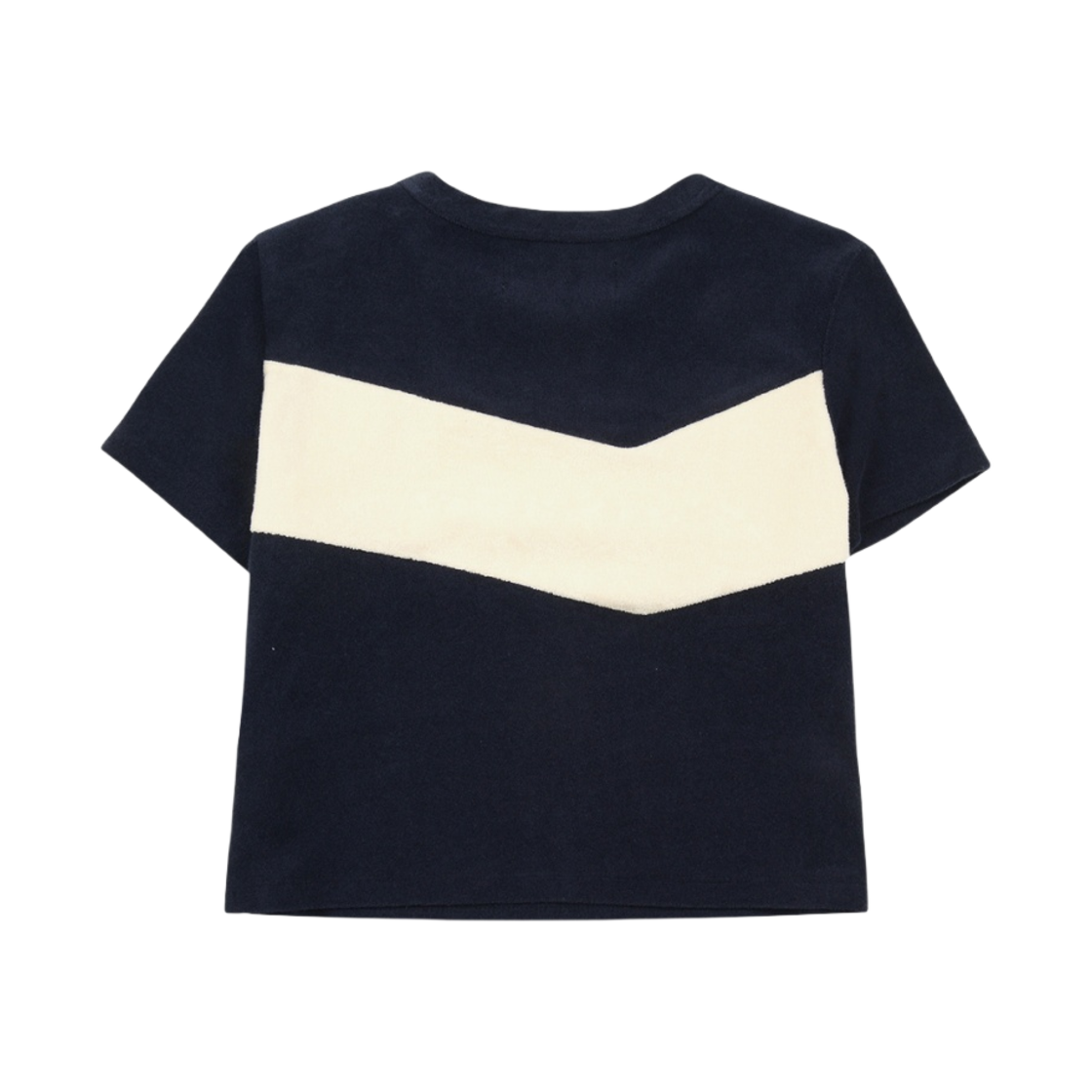 (W) 마뗑킴 컬러 블락 테리 크롭탑 네이비((W) Matin Kim Color Block Terry Crop Top Navy) - 2