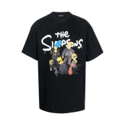 Balenciaga Oversized The Simpsons Printed T-shirt Black