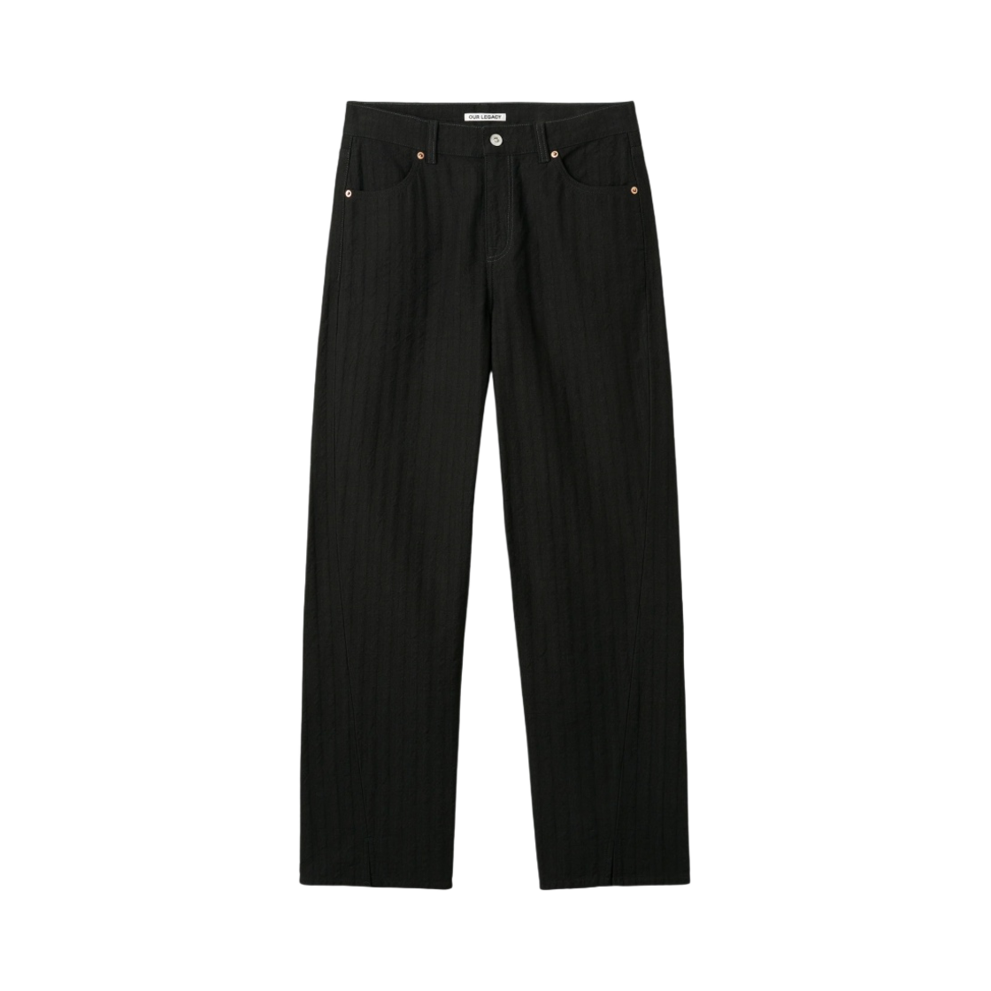 아워레가시 사보컷 오버다이드 핫 스트라이프 블랙(Our Legacy Sabot Cut Overdyed Hot Stripe Black) - 1