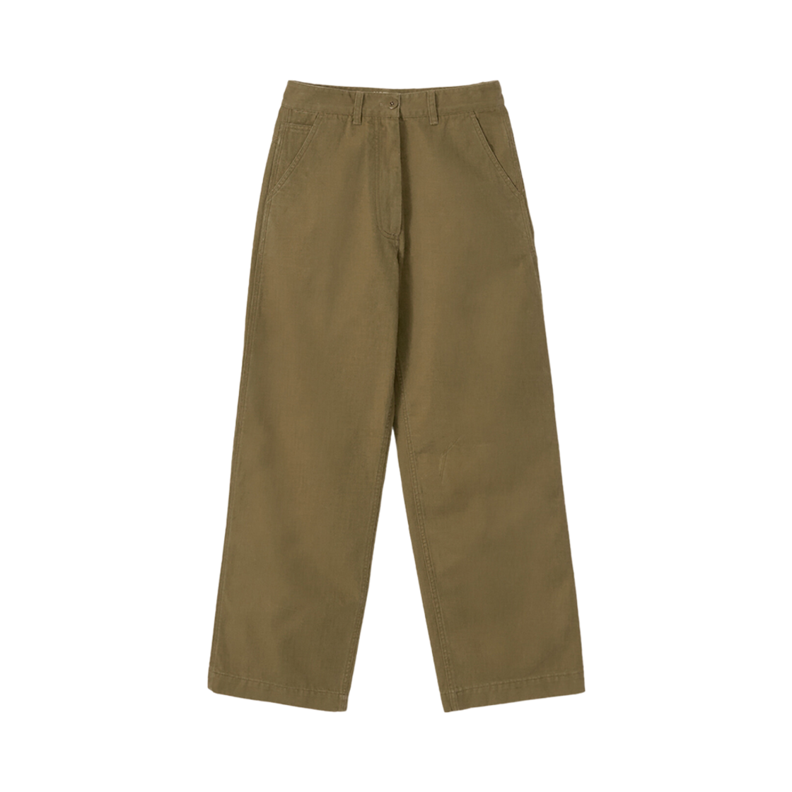 (W) 낫띵 리튼 판 코튼 워크 팬츠 카키((W) Nothing Written Paan Cotton Work Pants Khaki)