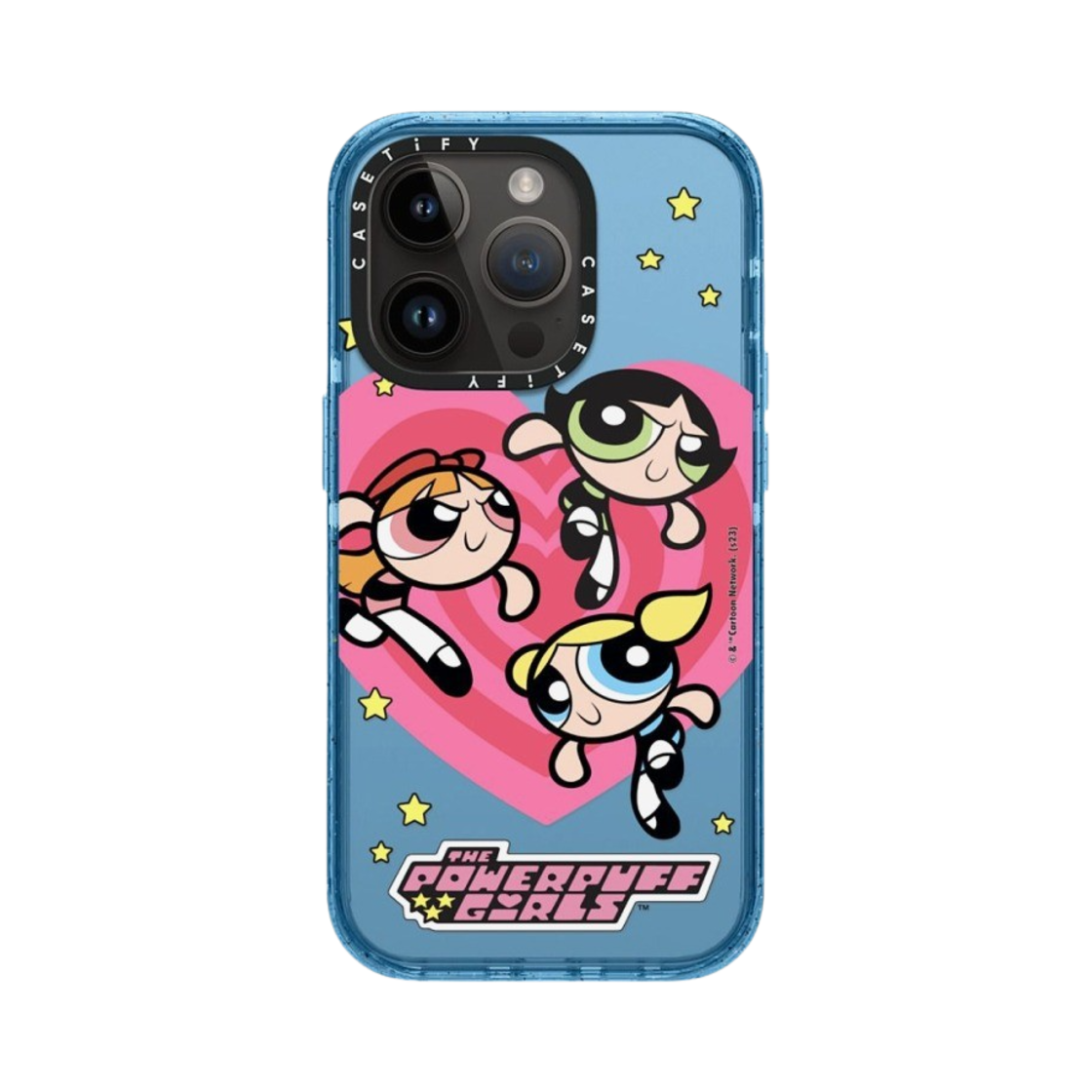 케이스티파이 x 파워퍼프걸 아이폰 하트 임팩트 케이스 반투명 시에라 블루(Casetify x The Powerpuff Girls iPhone Heart Impact Case Sheer Sierra Blue) - 3