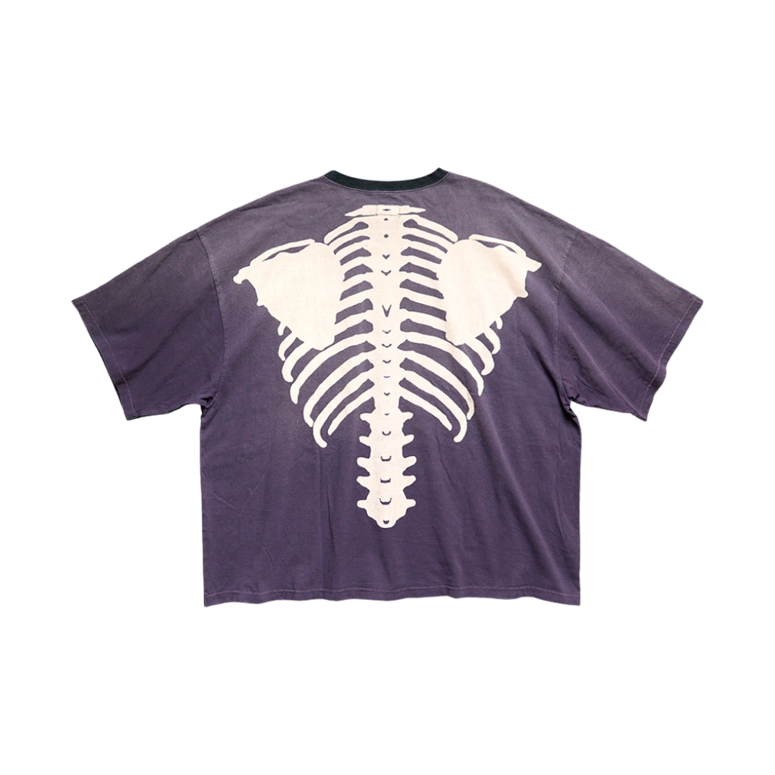 캐피탈 투톤 빅 포켓 티셔츠 블랙 퍼플