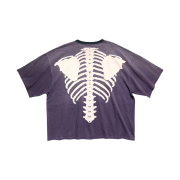Kapital 2 Tone Big Pocket Bone T-Shirt Black Purple