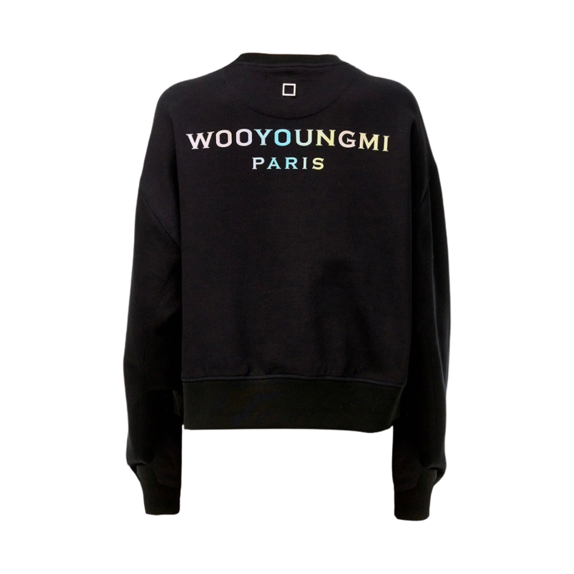 (W) 우영미 코튼 렌티큘러 백로고 스웨트셔츠 블랙 - 23SS((W) Wooyoungmi Cotton Lenticular Back Logo Sweetshirt Black - 23SS) - 1