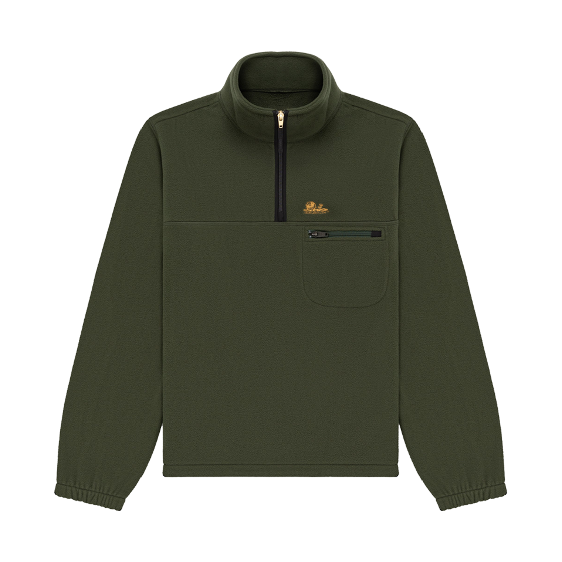에메 레온 도르 유니스피어 쿼터 집 플리스 풀오버 콤부 그린(Aime Leon Dore Unisphere Quarter Zip Fleece Pullover Kombu Green)