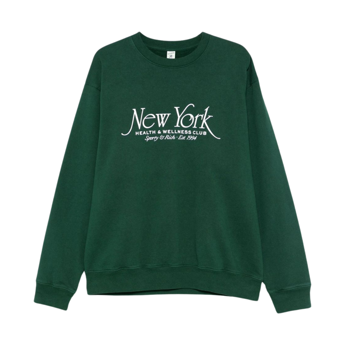 ST071606034GR Sporty & Rich NY94 Crewneck Sweatshirt Green
