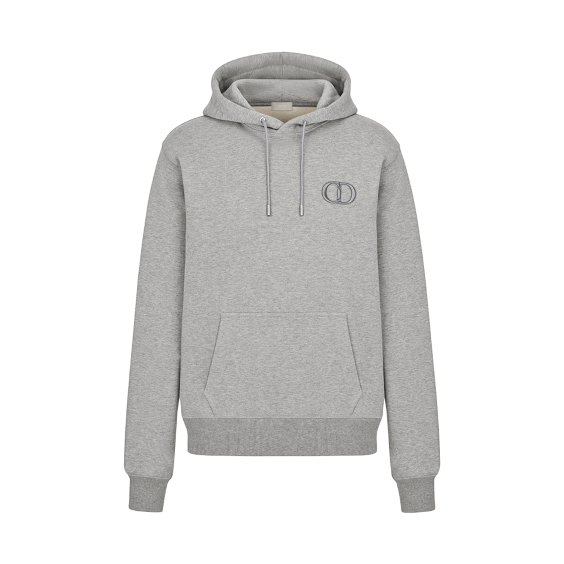 디올 CD 아이콘 후드 스웨트셔츠 그레이 플리스