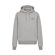 Dior CD Icon Hooded Sweatshirt Gray Fleece