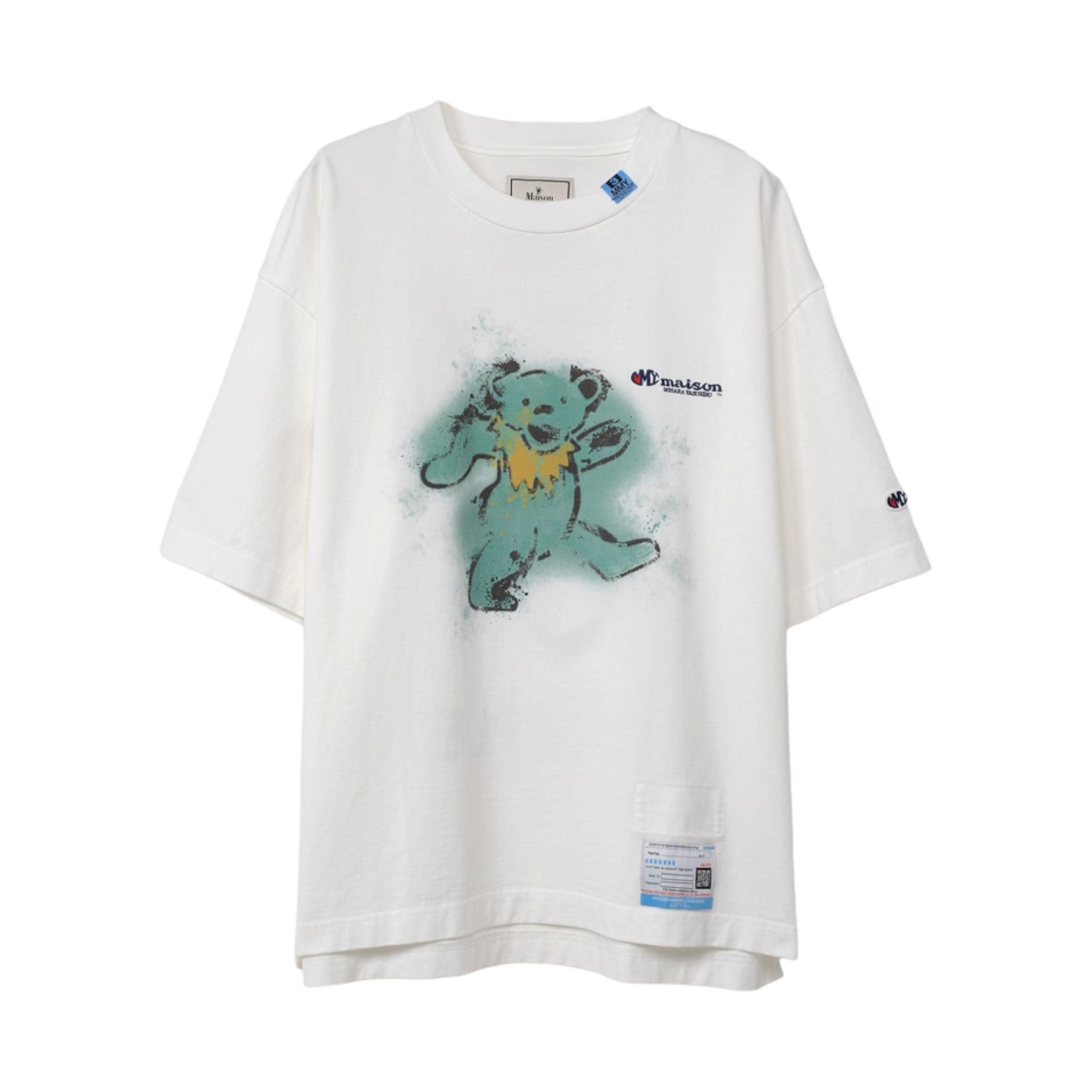 메종 미하라 야스히로 베어 프린티드 티셔츠 화이트(Maison Mihara Yasuhiro Bear Printed T-Shirt White) - 1