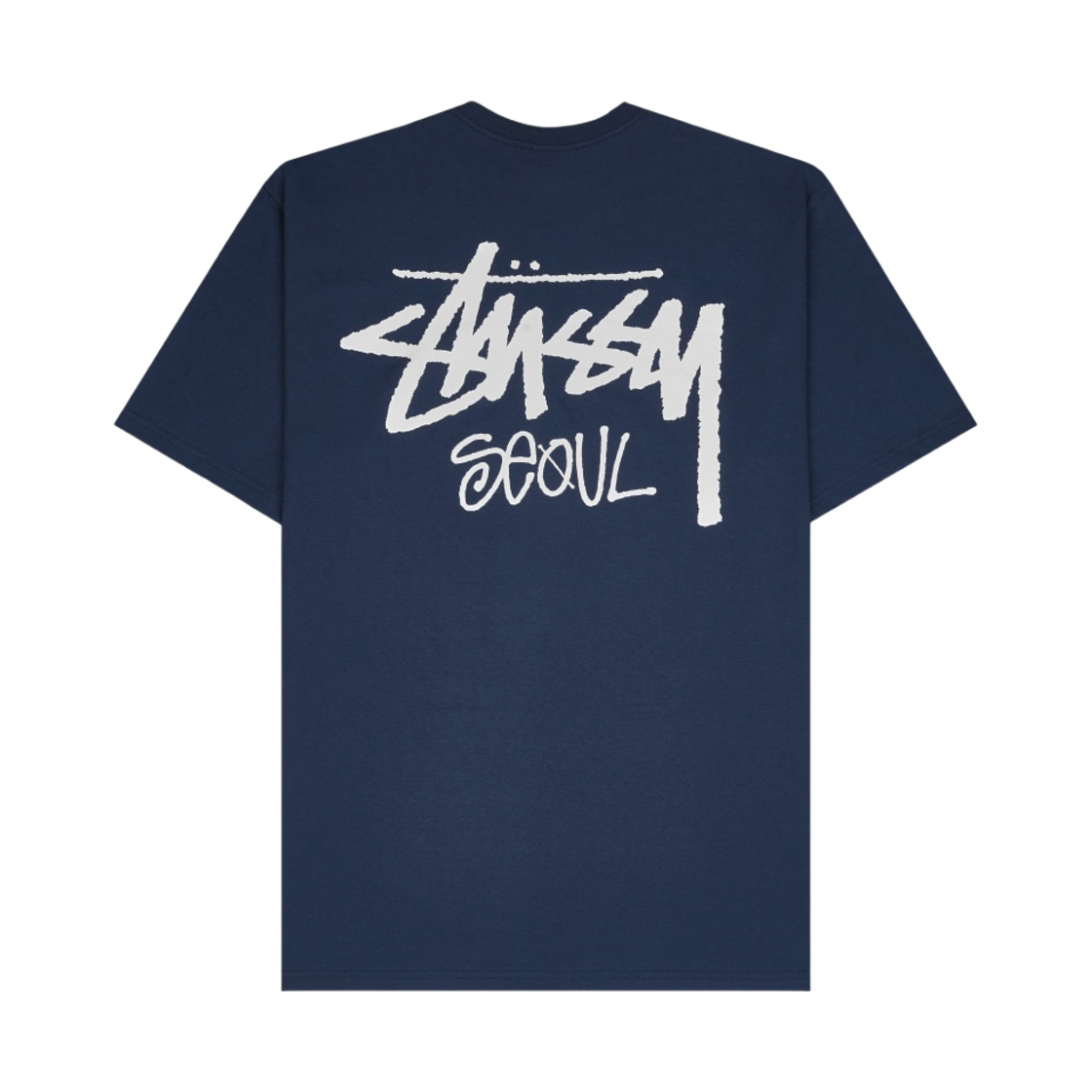 스투시 스탁 서울 티셔츠 네이비 2023(Stussy Stock Seoul T-Shirt Navy 2023)