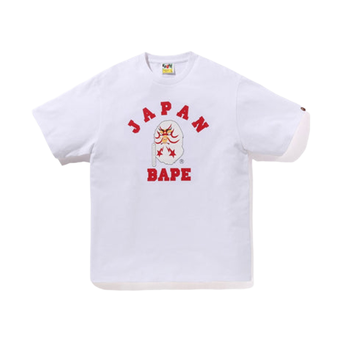 1J72-110-053 BAPE Japanese Fox Mask T-Shirt White