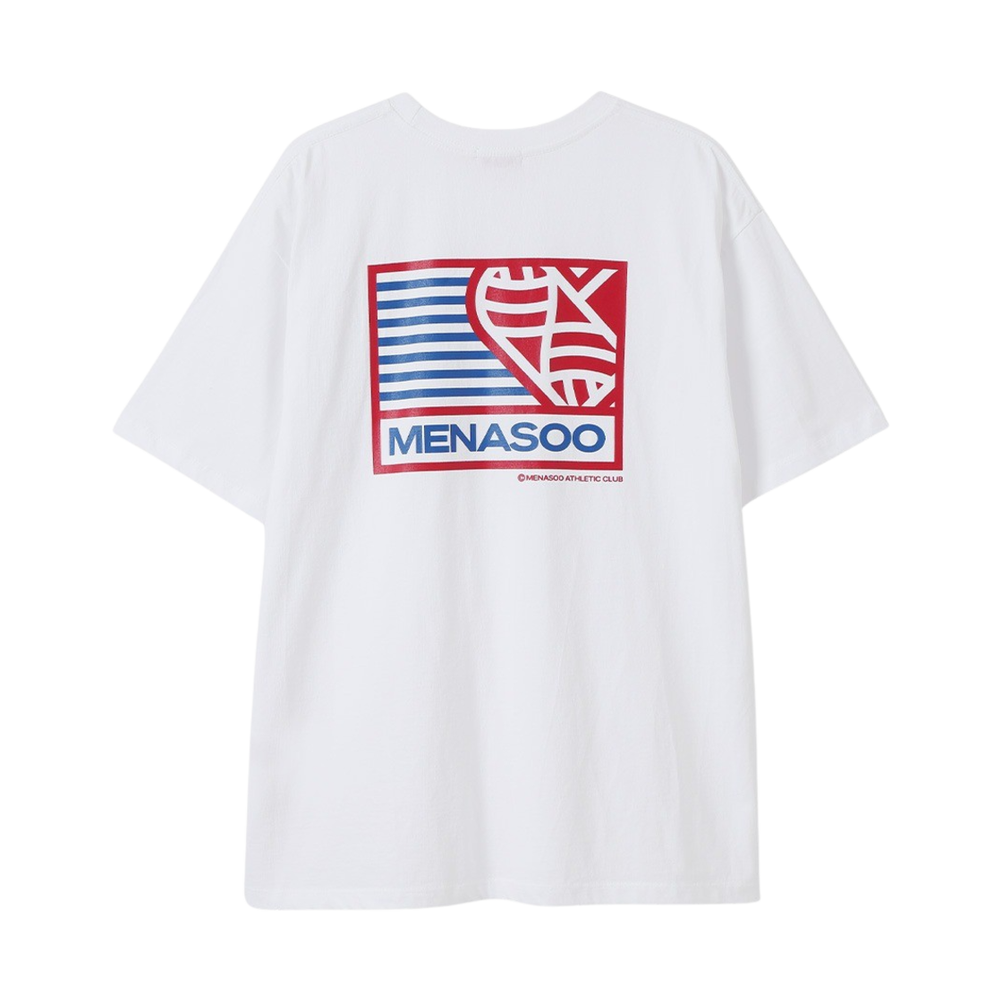 미나수 스몰 하트트랙 오버핏 티 화이트(Menasoo Small Hearttrack Overfit Tee White)