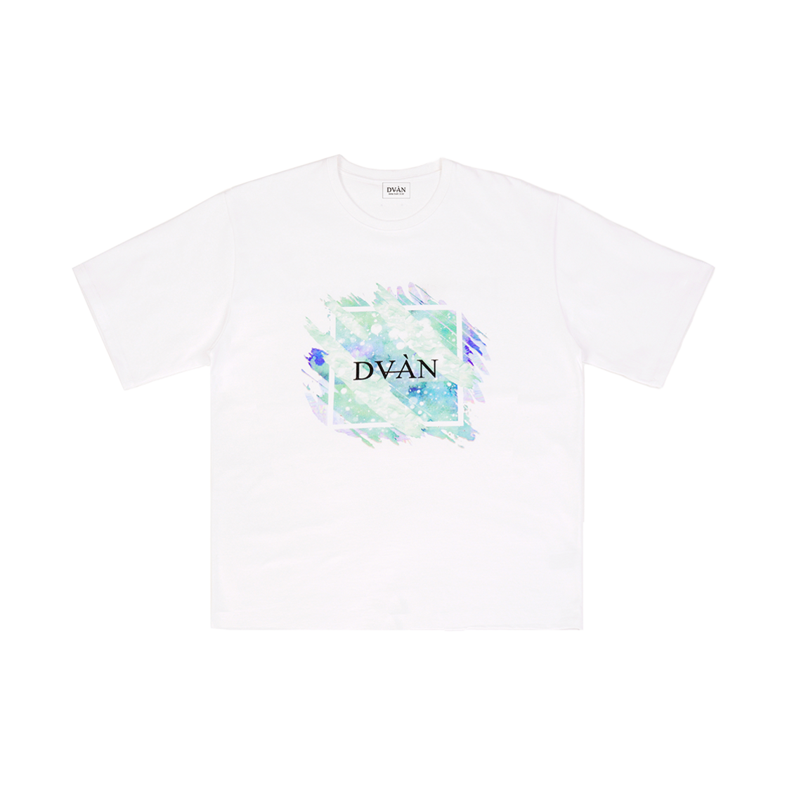 드반 블루 페인트 박스 티셔츠 화이트(DVAN Blue Paint Box T-Shirt White)