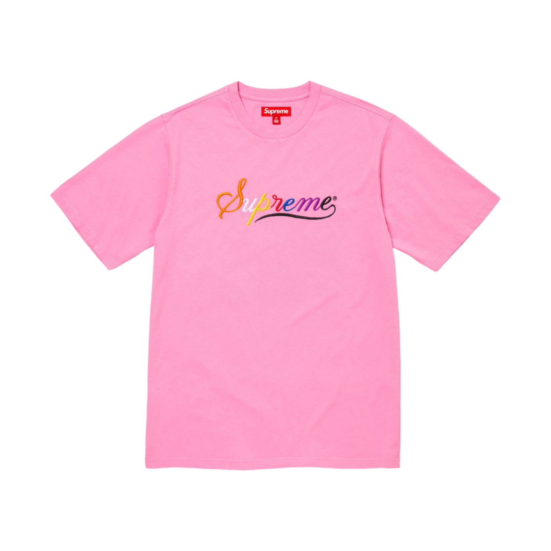 - Supreme Cursive S/S Top Pink - 24FW