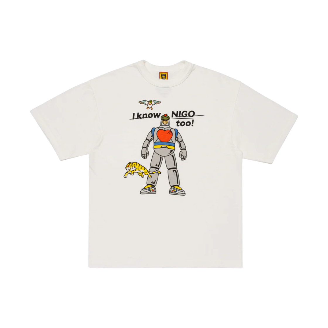 휴먼 메이드 x 아이 노우 니고 투 그래픽 티셔츠 화이트(Human Made x I Know Nigo Too Graphic T-Shirt White)