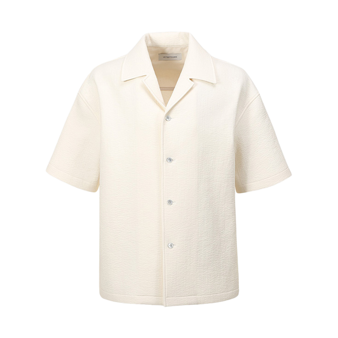 LH2511SH011EWH Le17Septembre Quilted Half Sleeved Shirt White