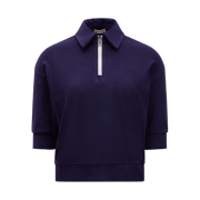 (W) Moncler Terrycloth Polo Shirt Navy Blue - 23SS