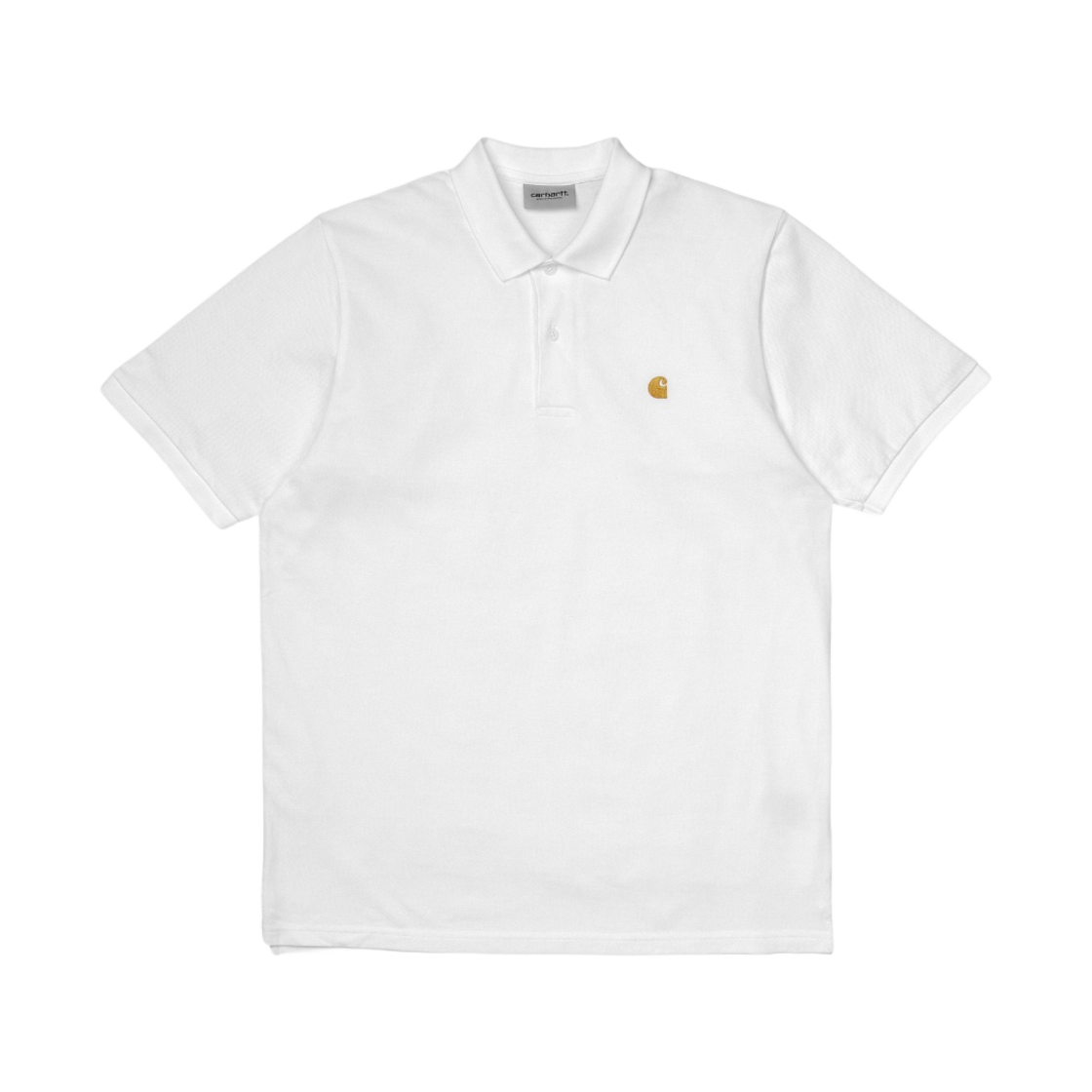 칼하트 WIP 숏슬리브 체이스 피케 폴로 화이트 골드(Carhartt WIP S/S Chase Pique Polo White Gold) - 1