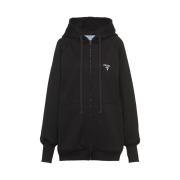 (W) Prada Oversized Hoodie Black White