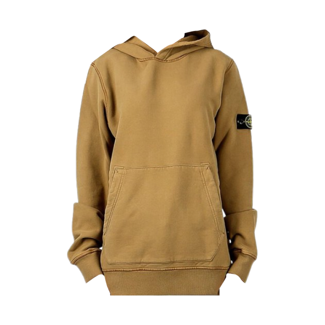 731661640-V0098 (Kids) Stone Island 61640 Cotton Fleece Hooded Sweatshirt Dark Beige - 20FW