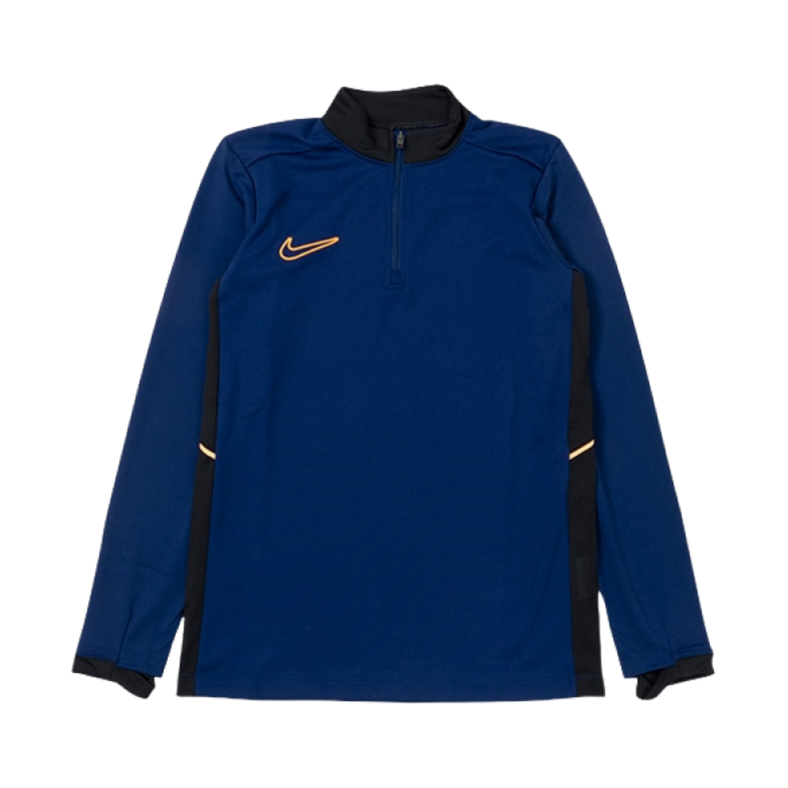 (키즈) 나이키 아카데미 드라이핏 쿼터 집 사커 드릴 탑 블루 보이드 블랙((Kids) Nike Academy Dri-Fit Quarter Zip Soccer Drill Top Blue Void Black) - 1