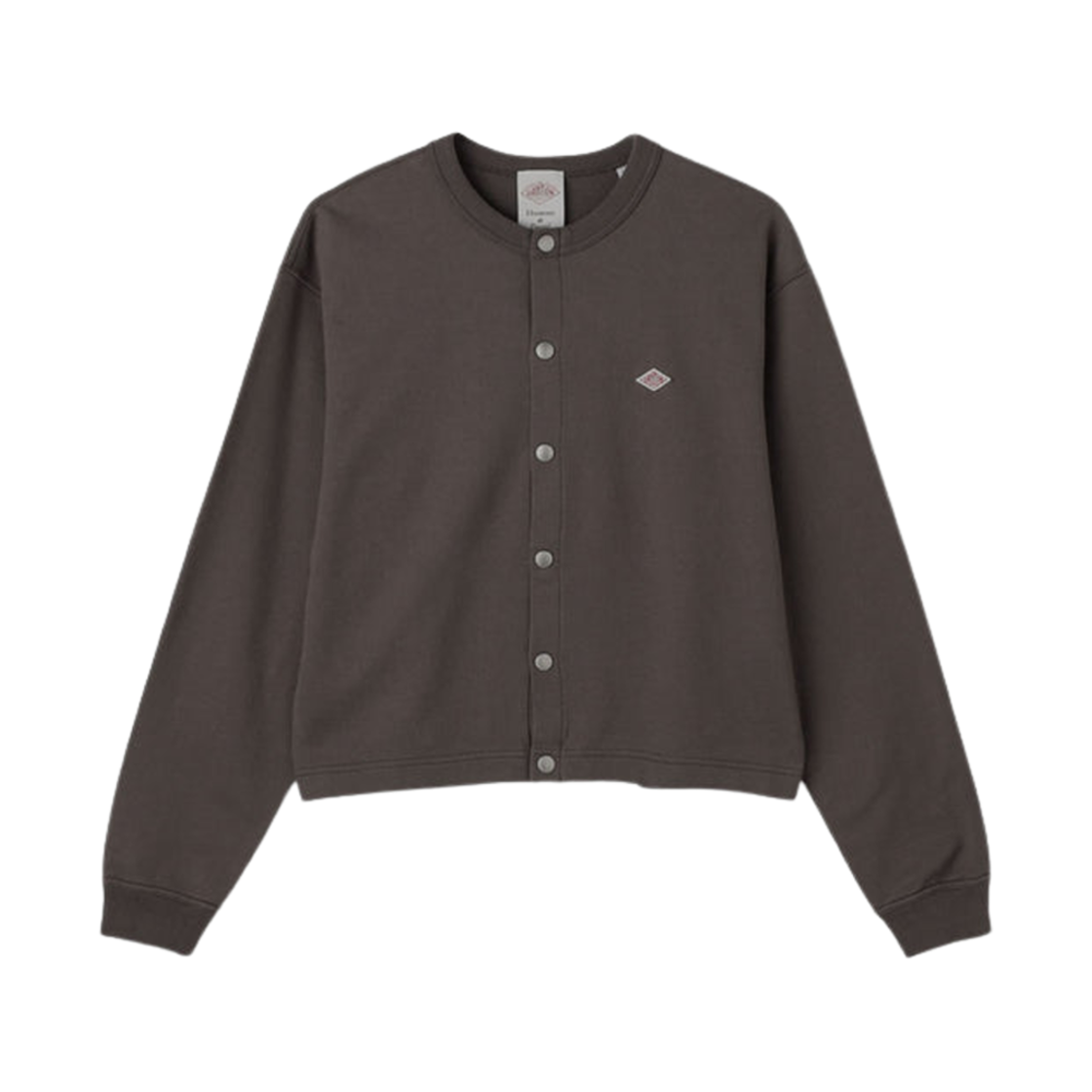 (W) 단톤 코튼 테리 크루넥 가디건 다크 토프((W) Danton Cotton Terry Crew Neck Cardigan Dark Taupe)
