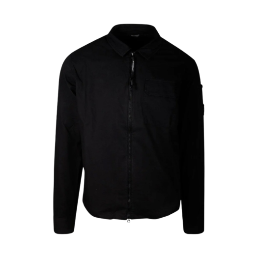 C.P. Company Gabardine Zipped Shirt Black - 24SS