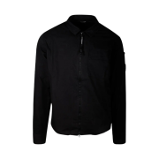 C.P. Company Gabardine Zipped Shirt Black - 24SS
