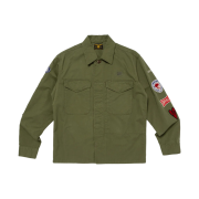 Human Made Patched Military Shirt Olive Drab