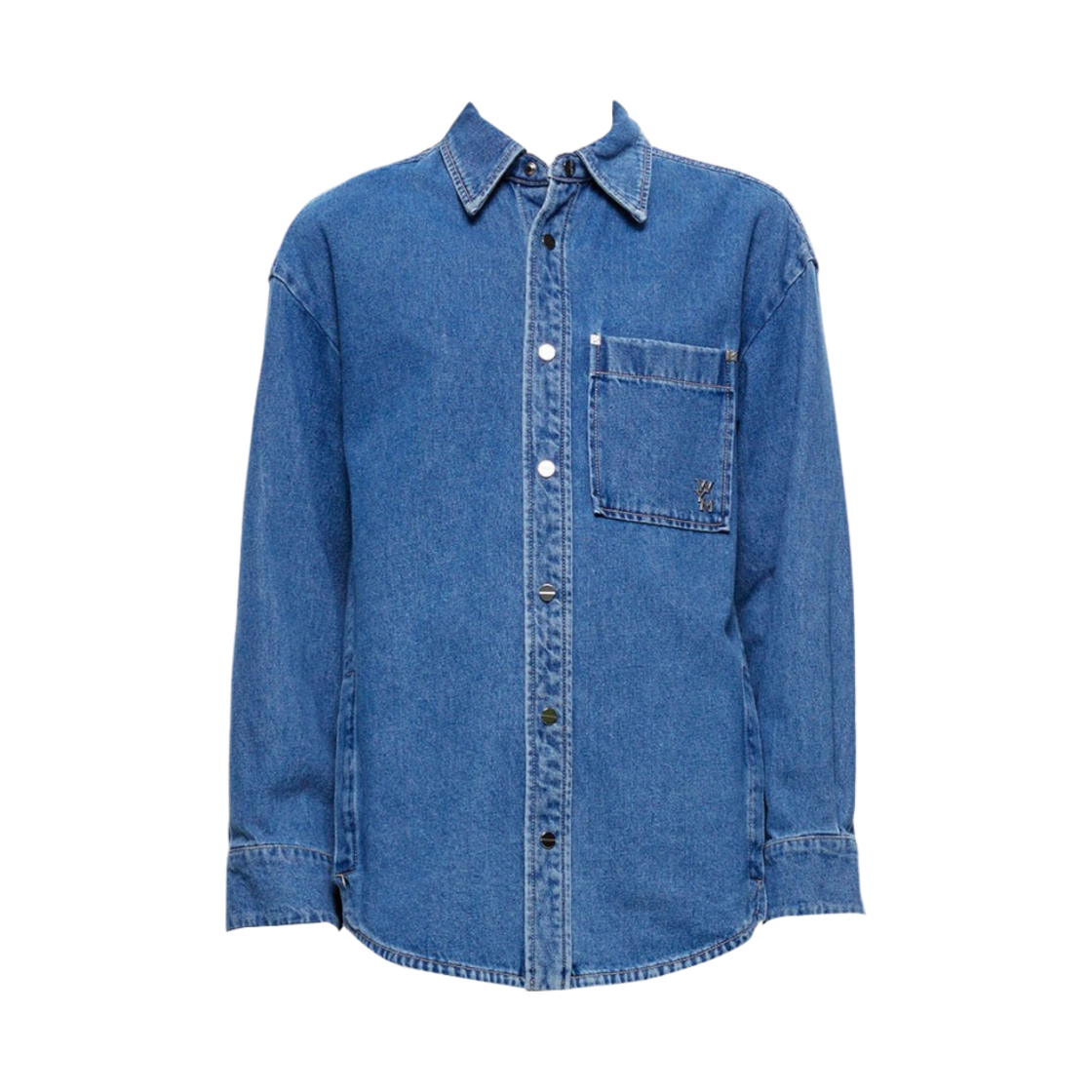 (W) 우영미 데님 백로고 셔츠 블루 - 23FW((W) Wooyoungmi Denim Back Logo Shirt Blue - 23FW) - 2