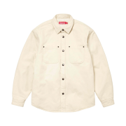 Supreme Faux Shearling Lined Work Shirt Natural - 24FW