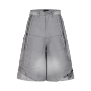 Surgery Remake Denim Bermuda Pants Grey Denim