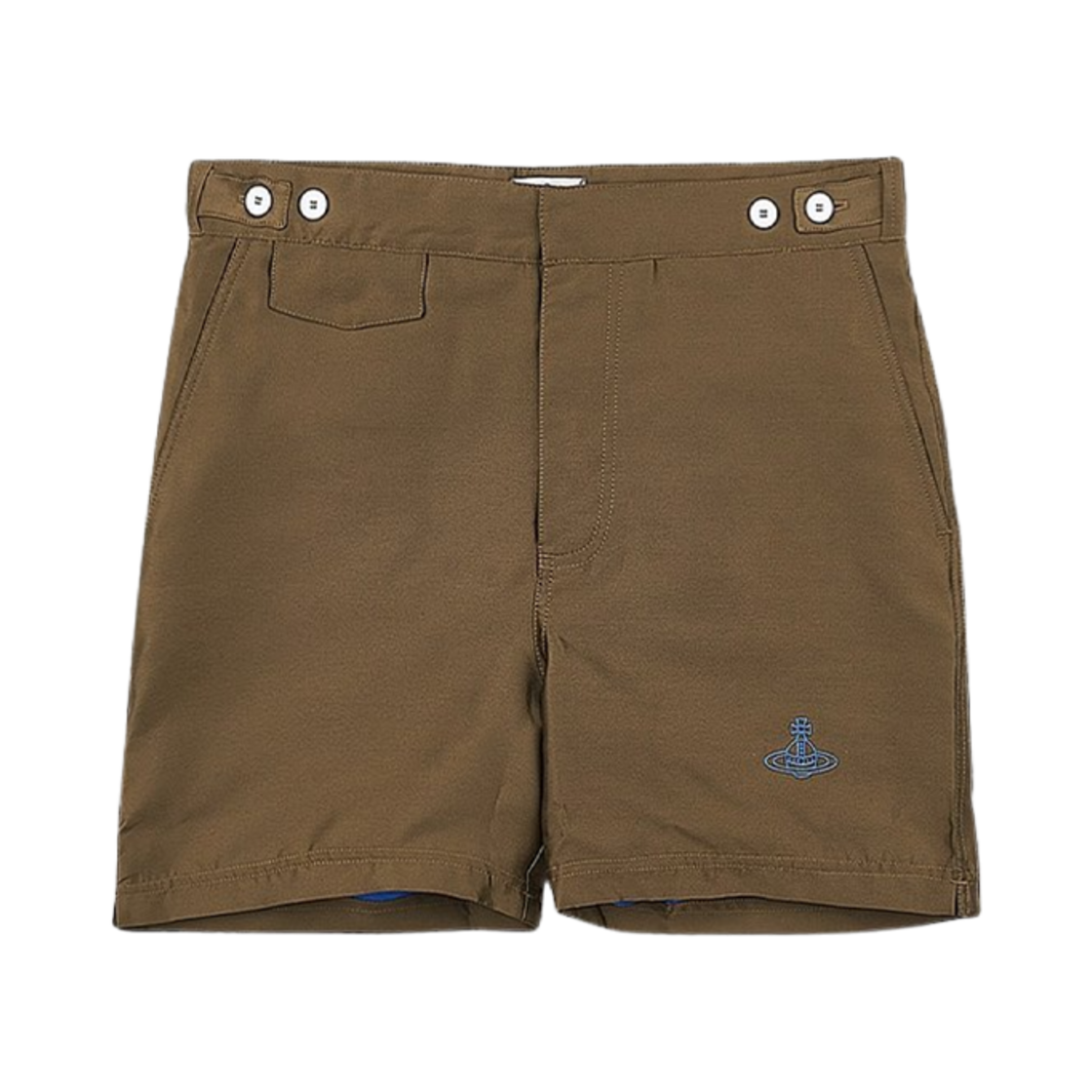 81010004-W00KA-M410 Vivienne Westwood Orb Swim Shorts Olive