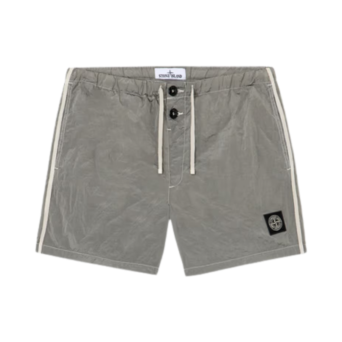 K1S15B1000-06S0043-V0061 Stone Island B100006 Nylon Metal in Econyl Pocket Details Slim Fit Short Swim Trunks Pearl Grey - 25SS