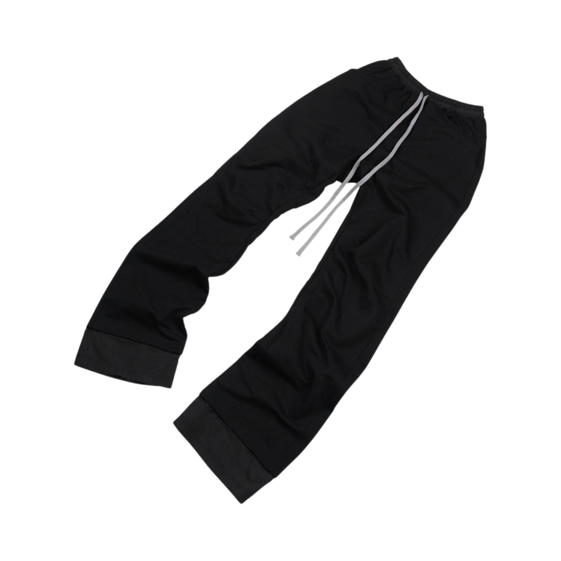 W038 Wapworks Flare Layerd Sweat Pants Black
