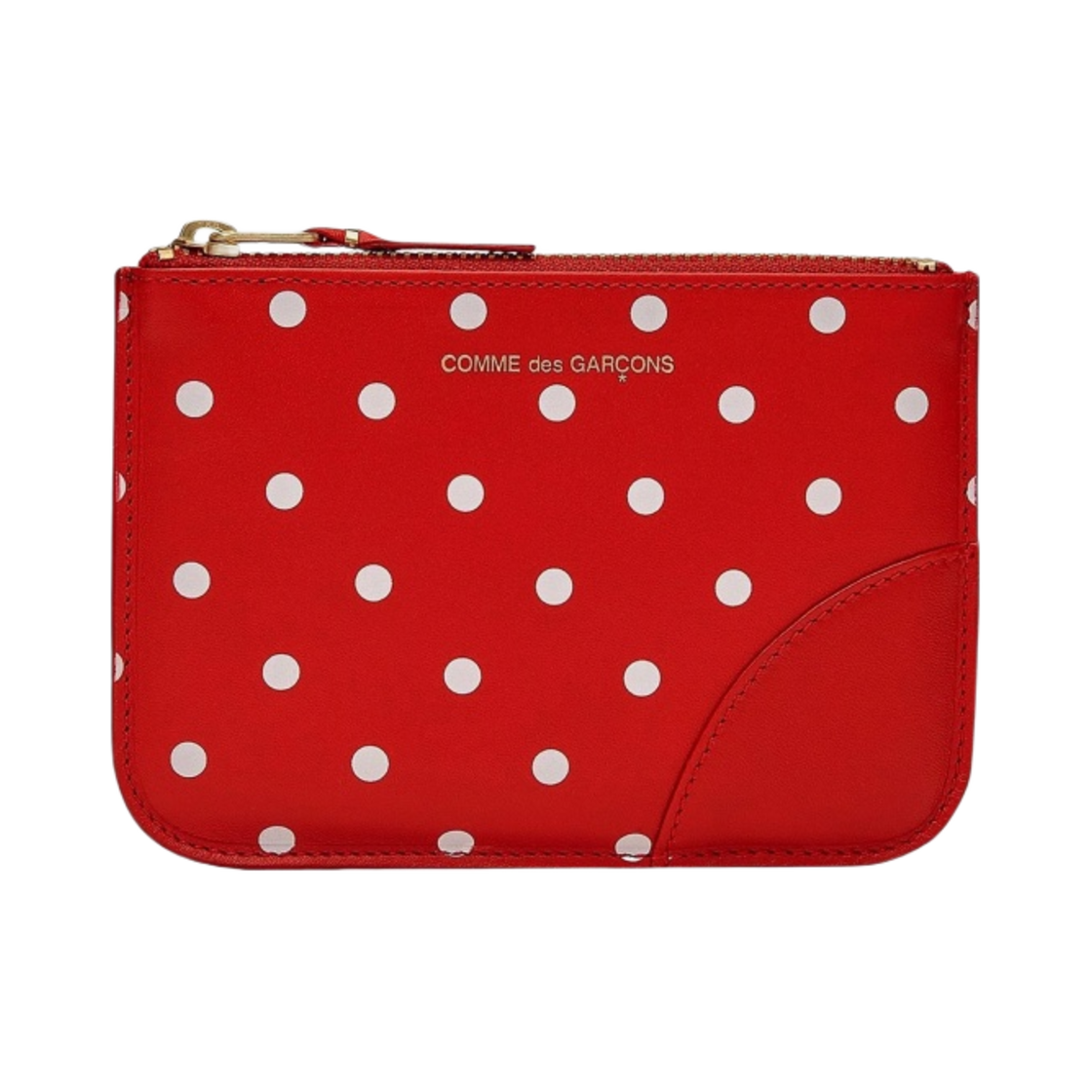 SA8100PD Comme des Garcons SA8100PD Polka Dot Printed Wallet Red