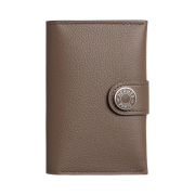 Hermes Porte Cartes R.M.S Two-Tone Card Holder Evercolor & Palladium Etoupe Toundra
