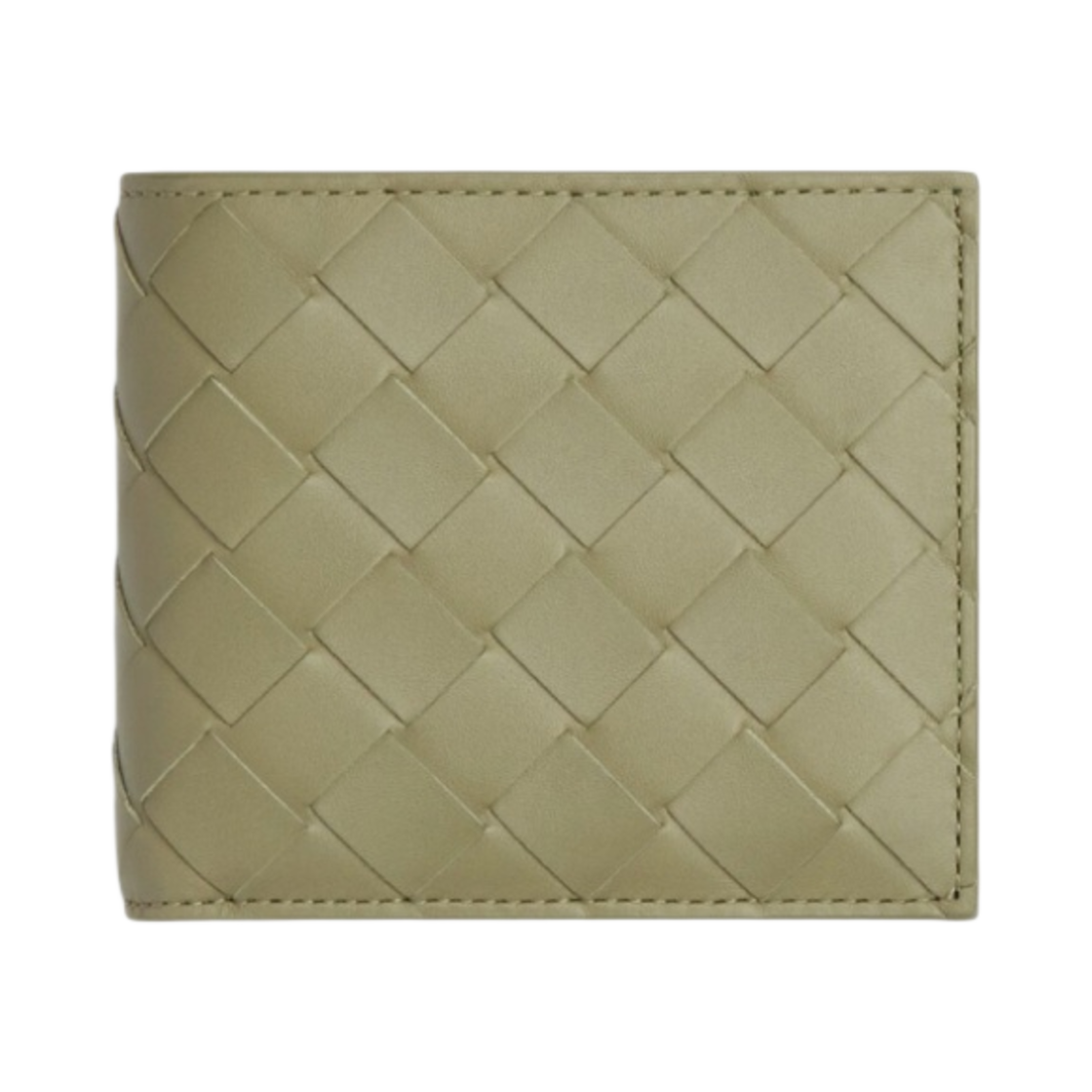 보테가 베네타 인트레치아토 코인 반지갑 트래버틴 패러킷(Bottega Veneta Intrecciato Bi-Fold Wallet with Coin Purse Travertine Parakeet) - 1