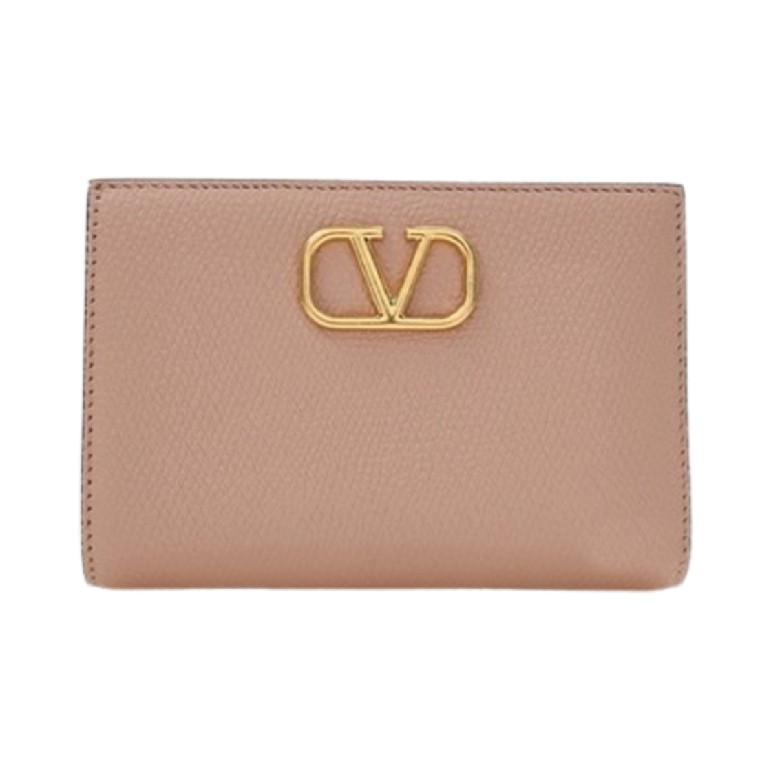 발렌티노 브이로고 시그니쳐 그레이니 카프스킨 월렛 로즈 카넬(Valentino Vlogo Signature Grainy Calfskin Wallet Rose Cannelle) - 1